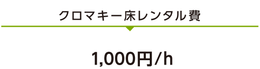 クロマキー床レンタル費